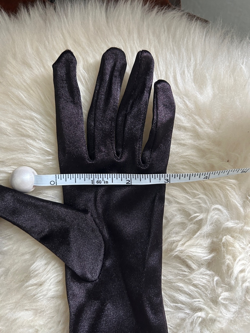 Long Black Satin Opera Gloves for Women - Picture 5 of 5